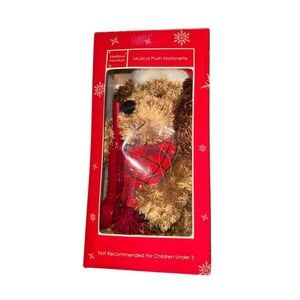 Musical Christmas Dog Marionette Plush Interactive Toy mistletoe mountain tested